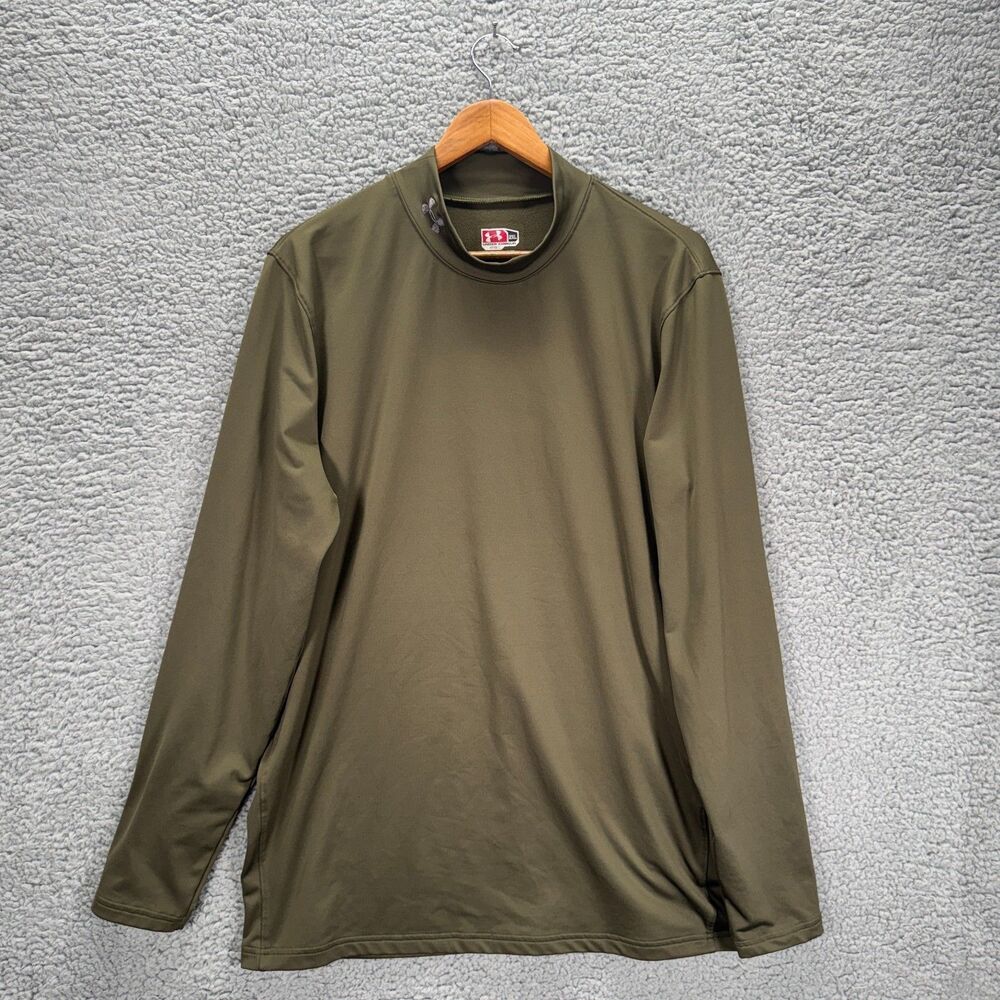 Under Armour Mock Turtleneck Compression Shirt Men’s 2XL Army Green